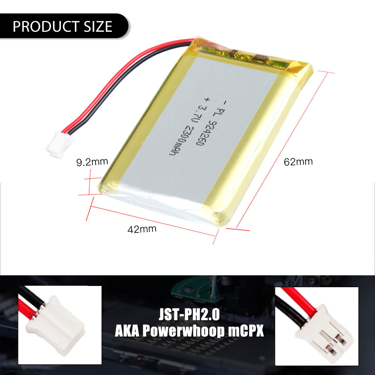 3.7V 2300mAh 924260 充電式リチウムポリマー電池