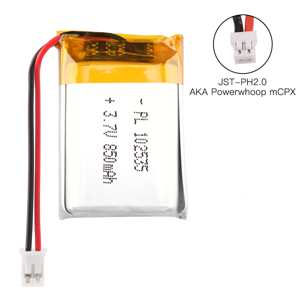 YDL 3.7V 850mAh 102535 충전식 리튬 폴리머 배터리 길이 37mm