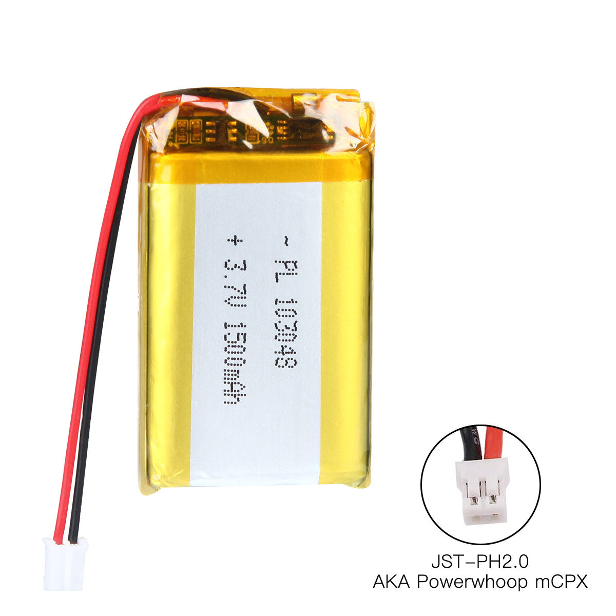 3.7V 1500mAh 103048 充電式リチウムポリマー電池 50mm Thymio ロボット用