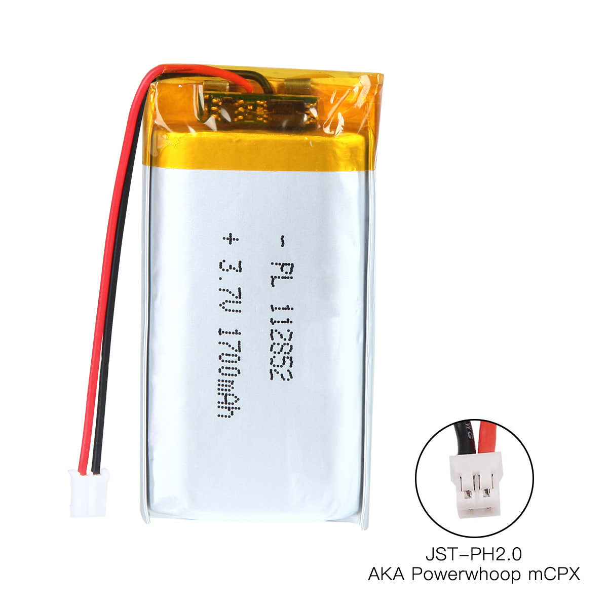 YDL 3.7V 1700mAh 112852 Rechargeable Lipo Battery with JST Connector - YDL Battery
