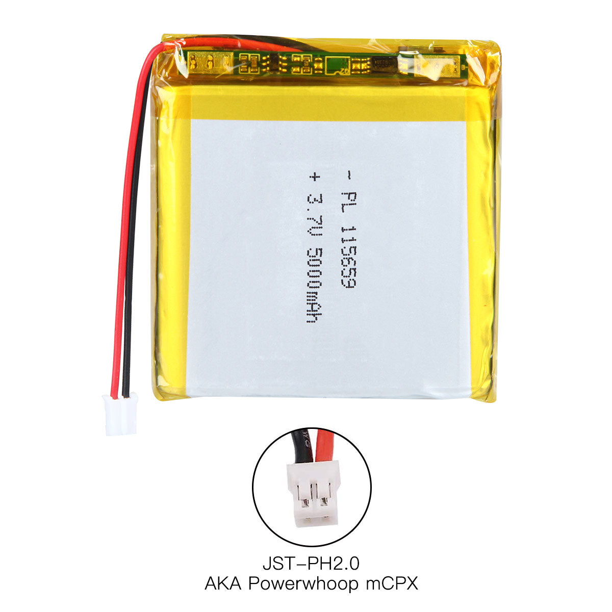 3.7V 5000mAh 115659 재충전용 리튬 중합체 건전지 길이 61mm