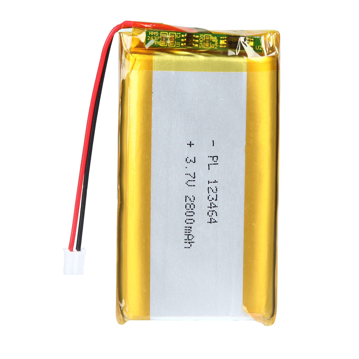 Batteria ricaricabile ai polimeri di litio YDL 3.7V 2800mAh 123464 Lunghezza 66mm