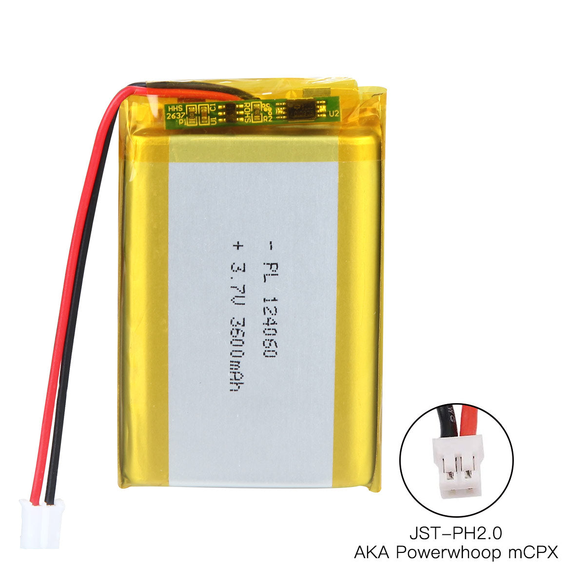 YDL 3.7V 3600mAh 124060 충전식 리튬 폴리머 배터리 길이 62mm