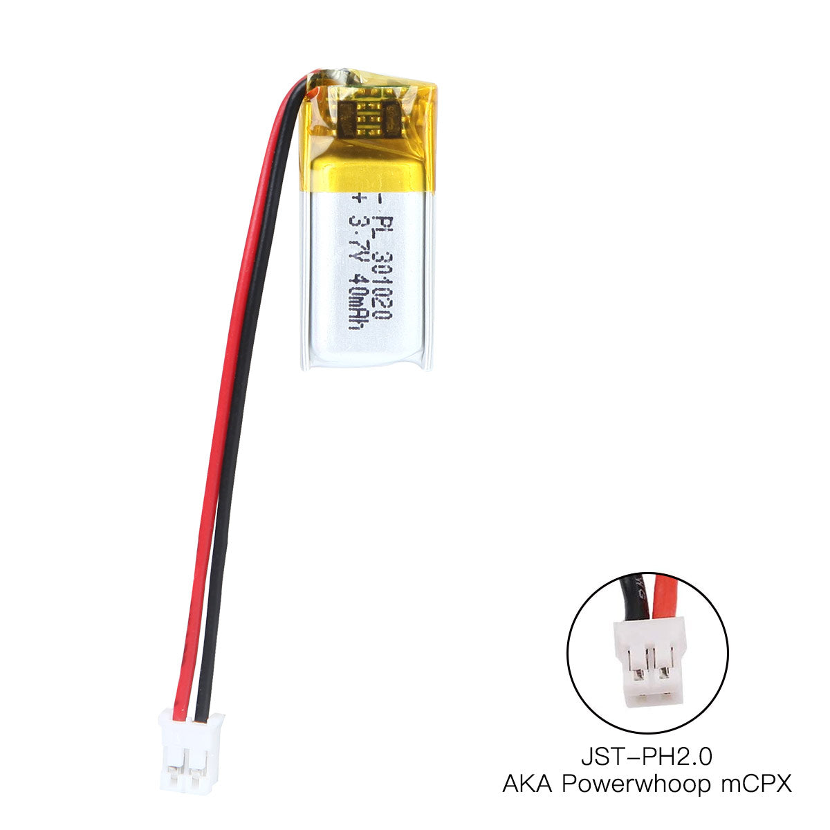 YDL 3.7V 40mAh 301020/301120 충전식 리튬 폴리머 배터리 길이 22mm