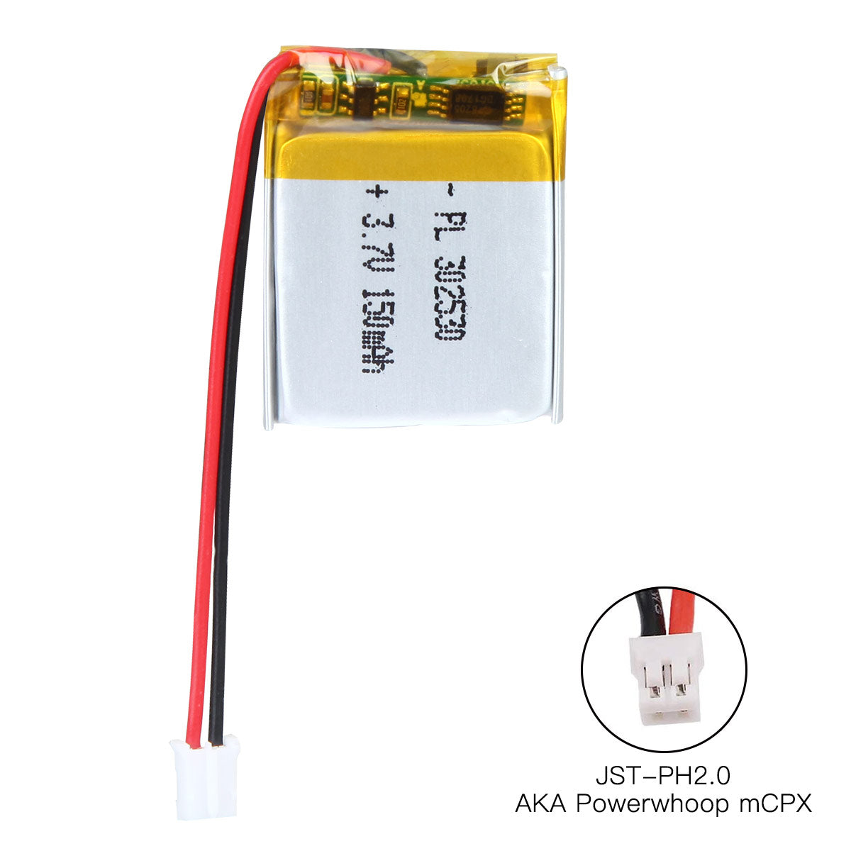 3.7V 150mAh 302530 재충전용 리튬 중합체 건전지 길이 32mm