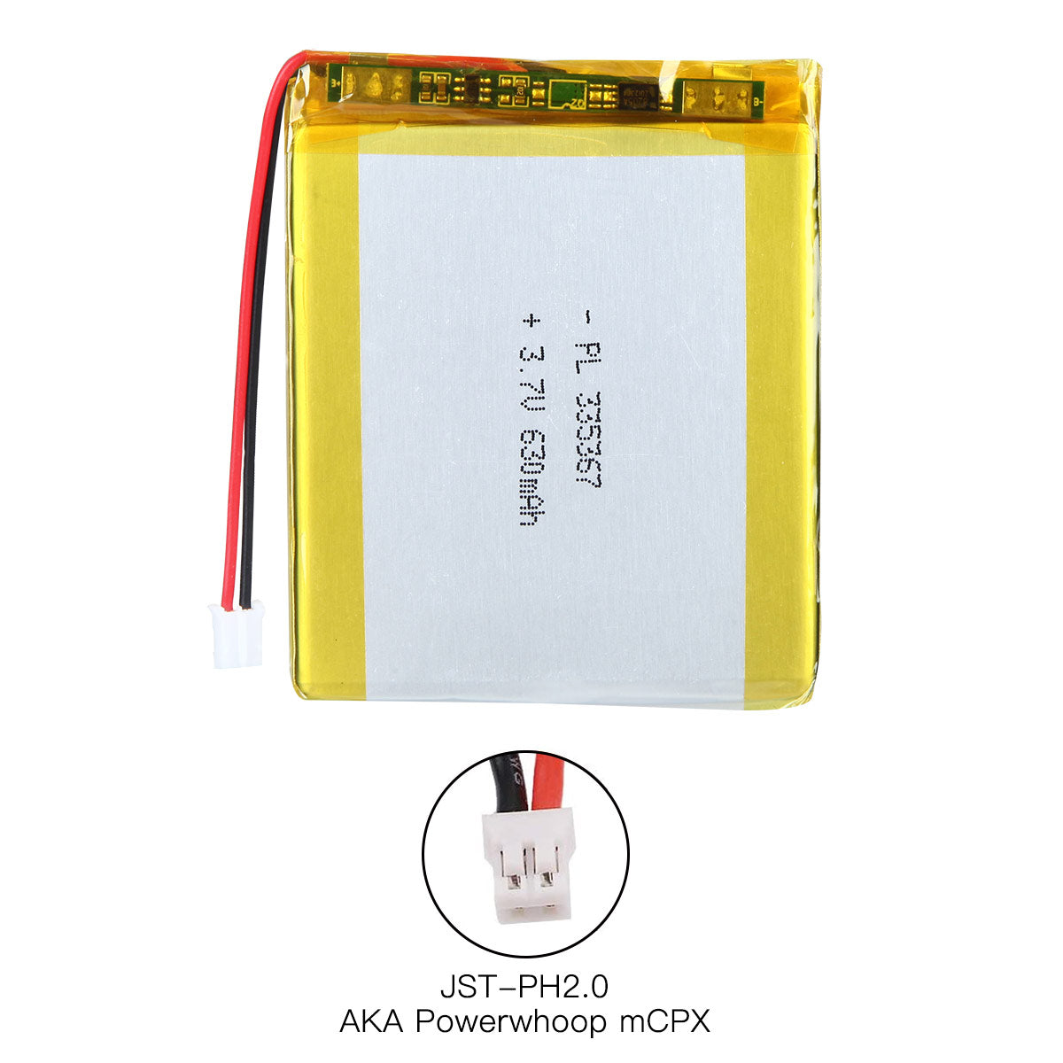 YDL 3.7V 630mAh 335367 充電式リチウムポリマー電池 長さ 69mm