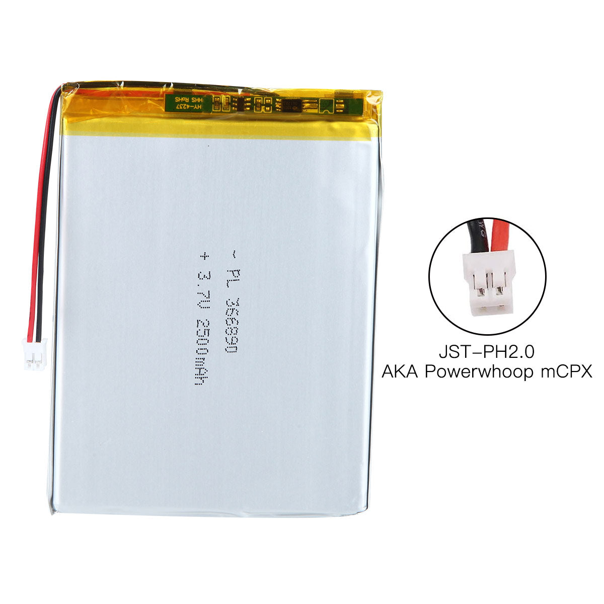YDL 3.7V 2500mAh 366890 충전식 리튬 폴리머 배터리 길이 92mm