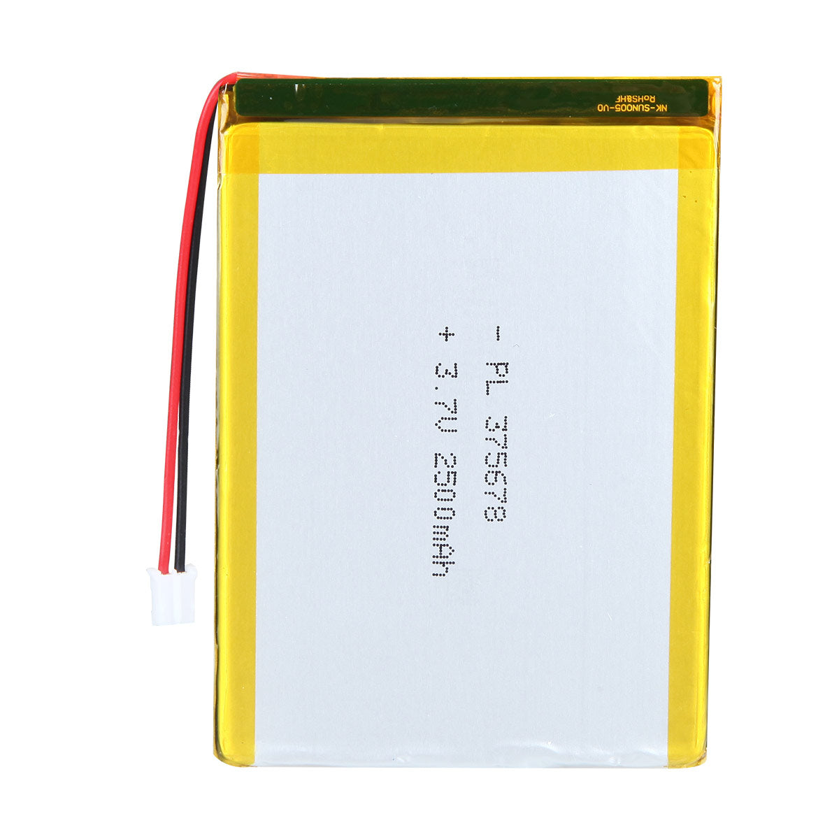 YDL 3.7V 2500mAh 375678 재충전용 리튬 중합체 건전지 길이 80mm