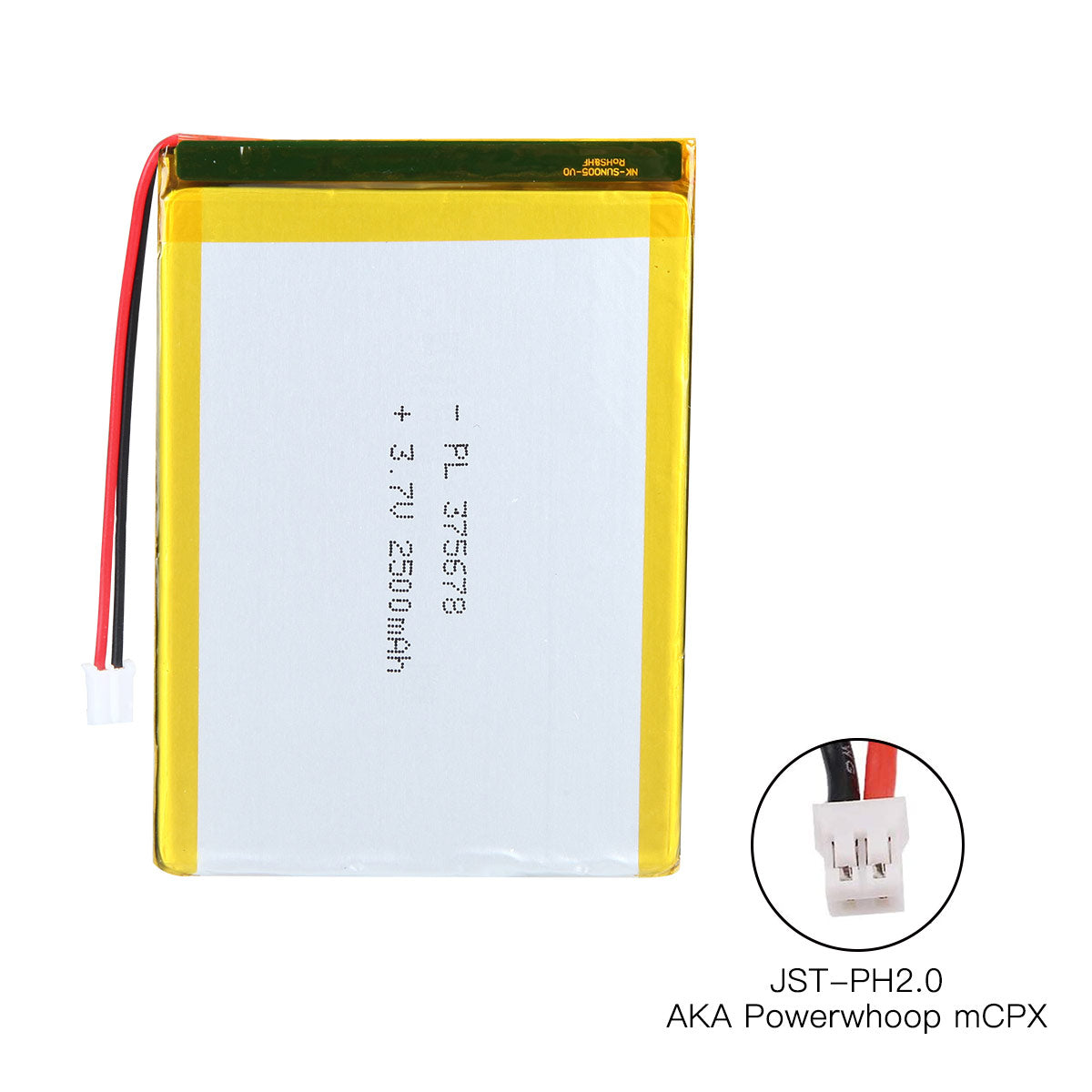 YDL 3.7V 2500mAh 375678 재충전용 리튬 중합체 건전지 길이 80mm