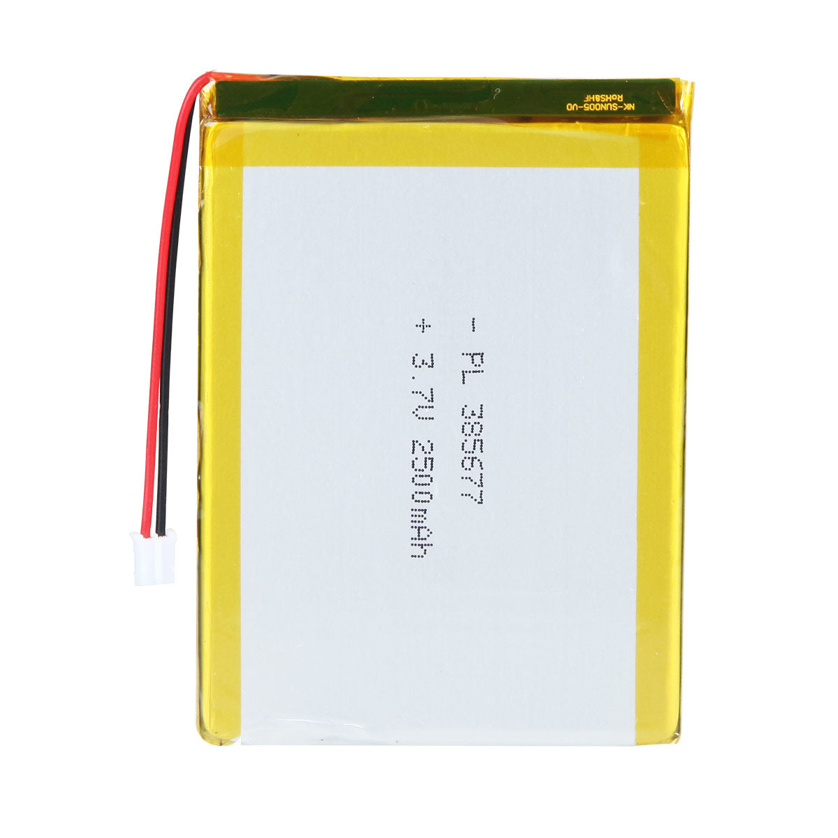 Batteria ricaricabile ai polimeri di litio YDL 3.7V 2500mAh 385677 Lunghezza 79mm