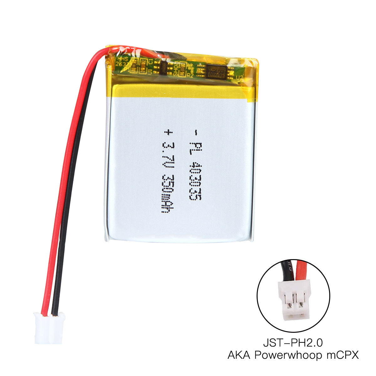 YDL 3.7V 350mAh 403035 充電式リチウムポリマー電池 長さ 37mm