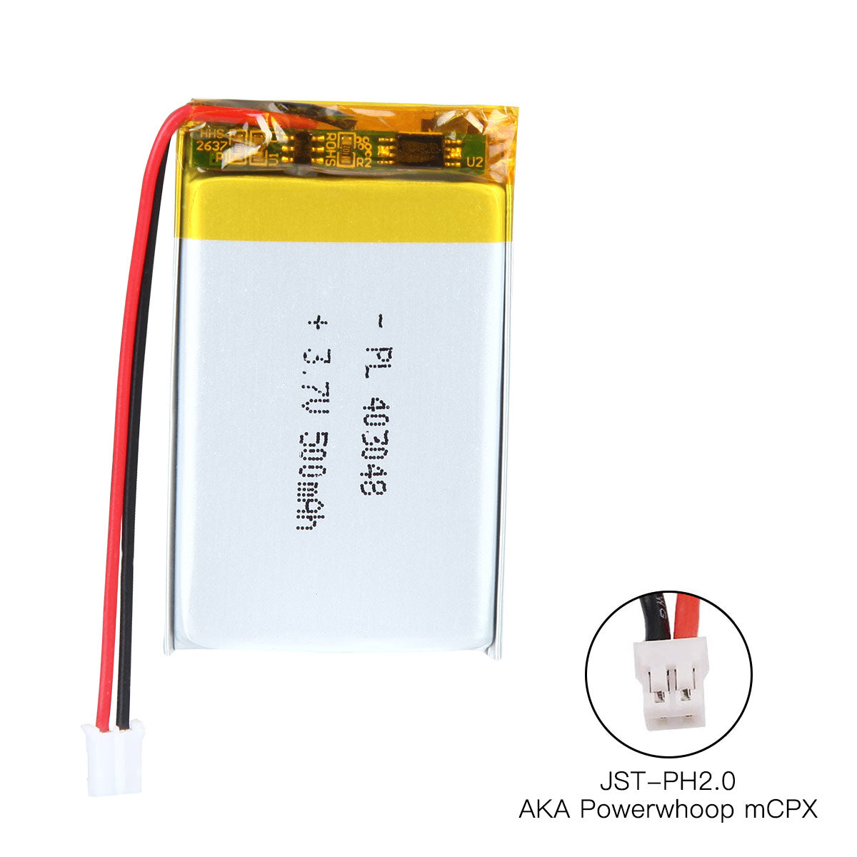 YDL 3.7V 500mAh 403048 充電式リチウムポリマー電池 長さ 50mm