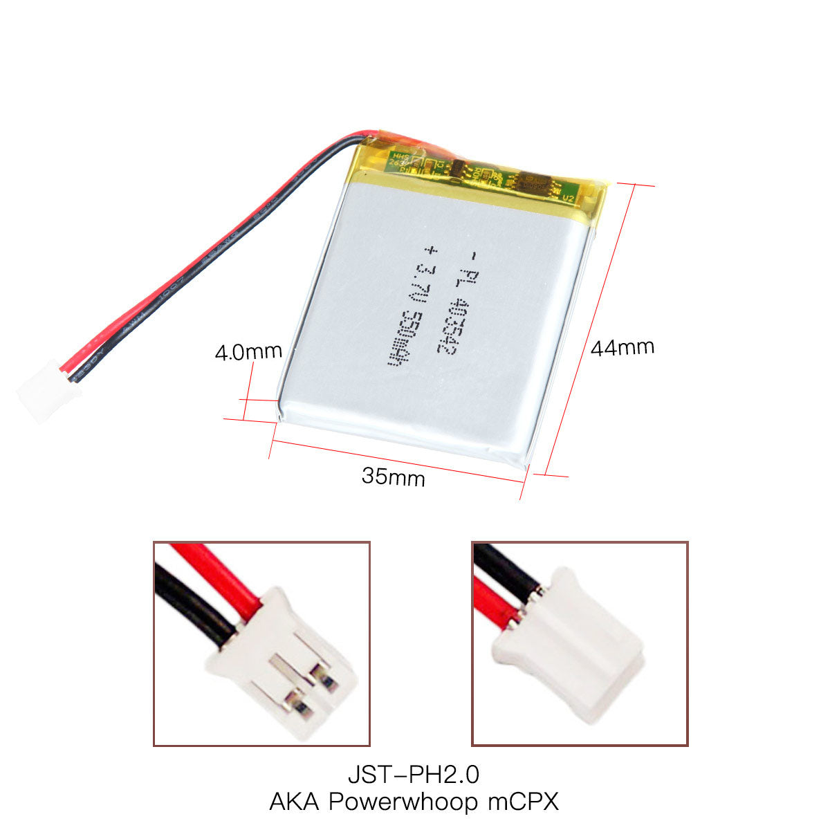 YDL 3.7V 550mAh 403542 리튬 폴리머 배터리 충전식 리튬 폴리머 이온 배터리 팩 길이 44mm