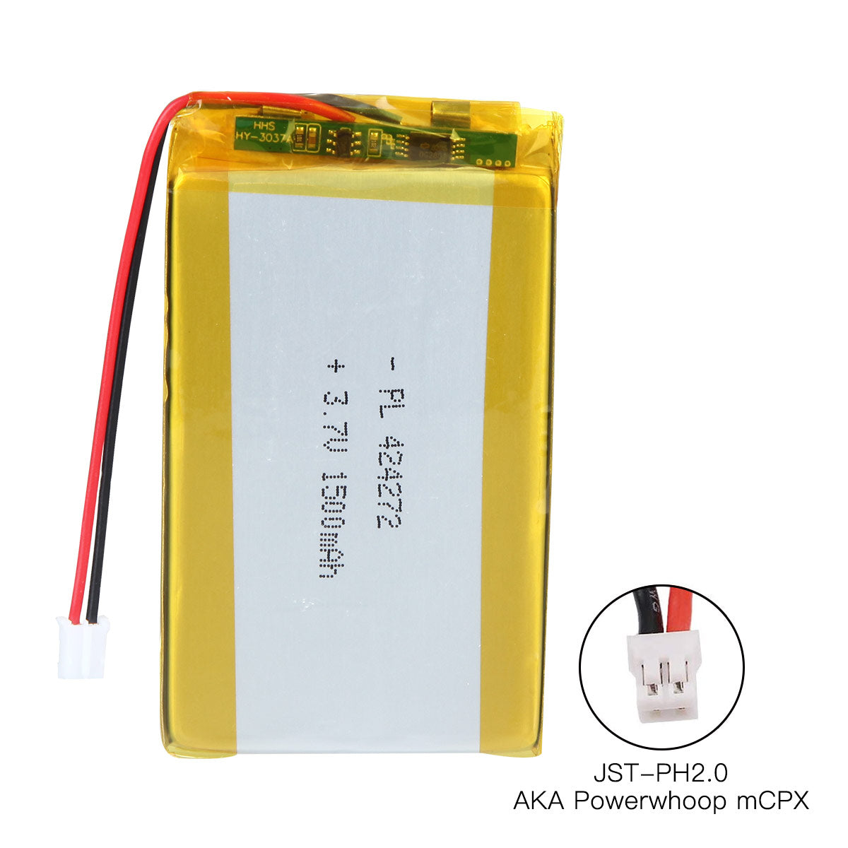 Batteria ricaricabile ai polimeri di litio YDL 3,7 V 1500 mAh 424272 Lunghezza 74 mm