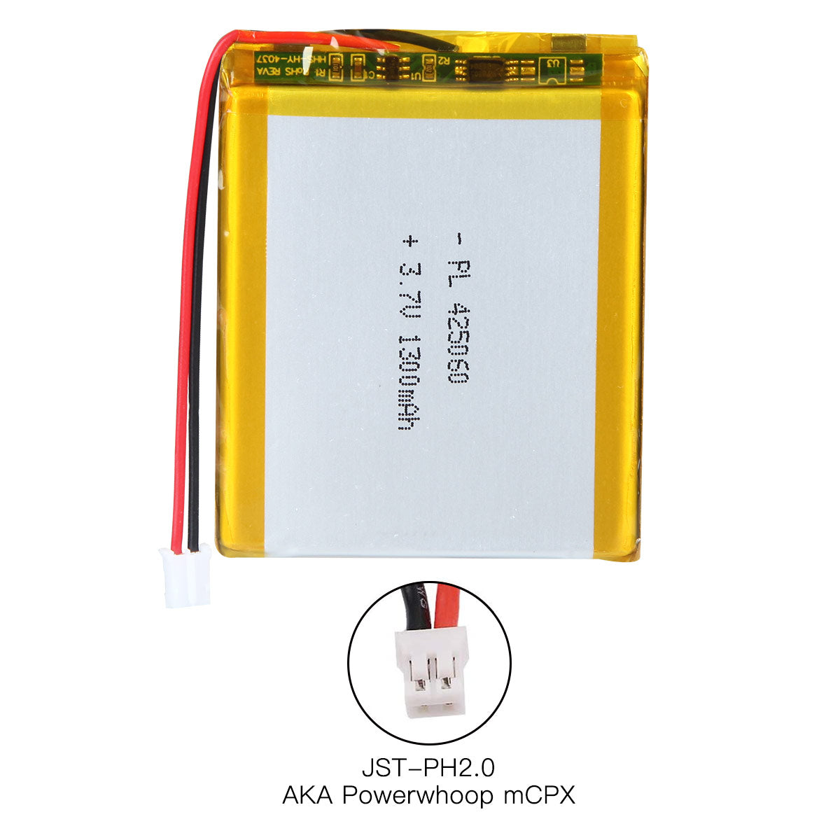 YDL 3.7V 1300mAh 425060 충전식 리튬 폴리머 배터리 길이 62mm