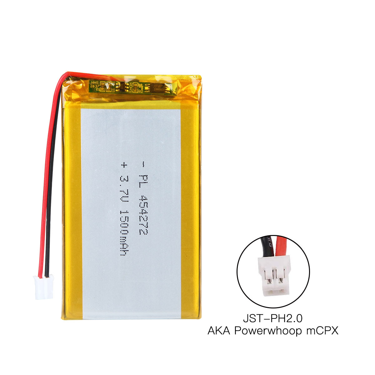 YDL 3.7V 1500mAh 454272 充電式リチウムポリマー電池 長さ 74mm