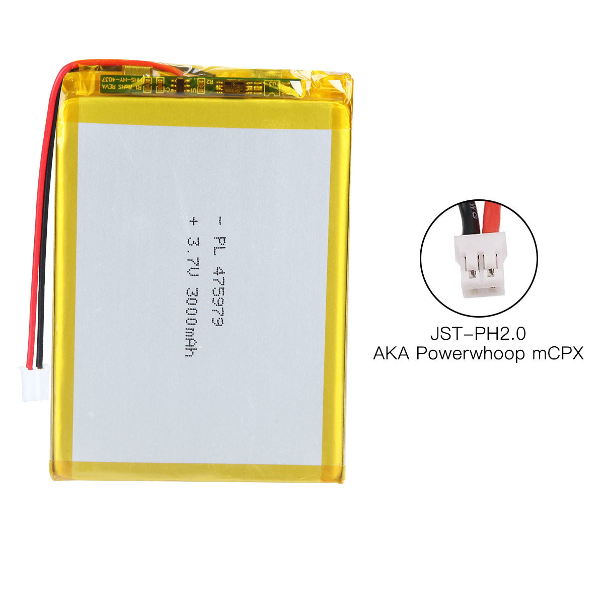 YDL 3.7V 3000mAh 475979 充電式リチウムポリマー電池