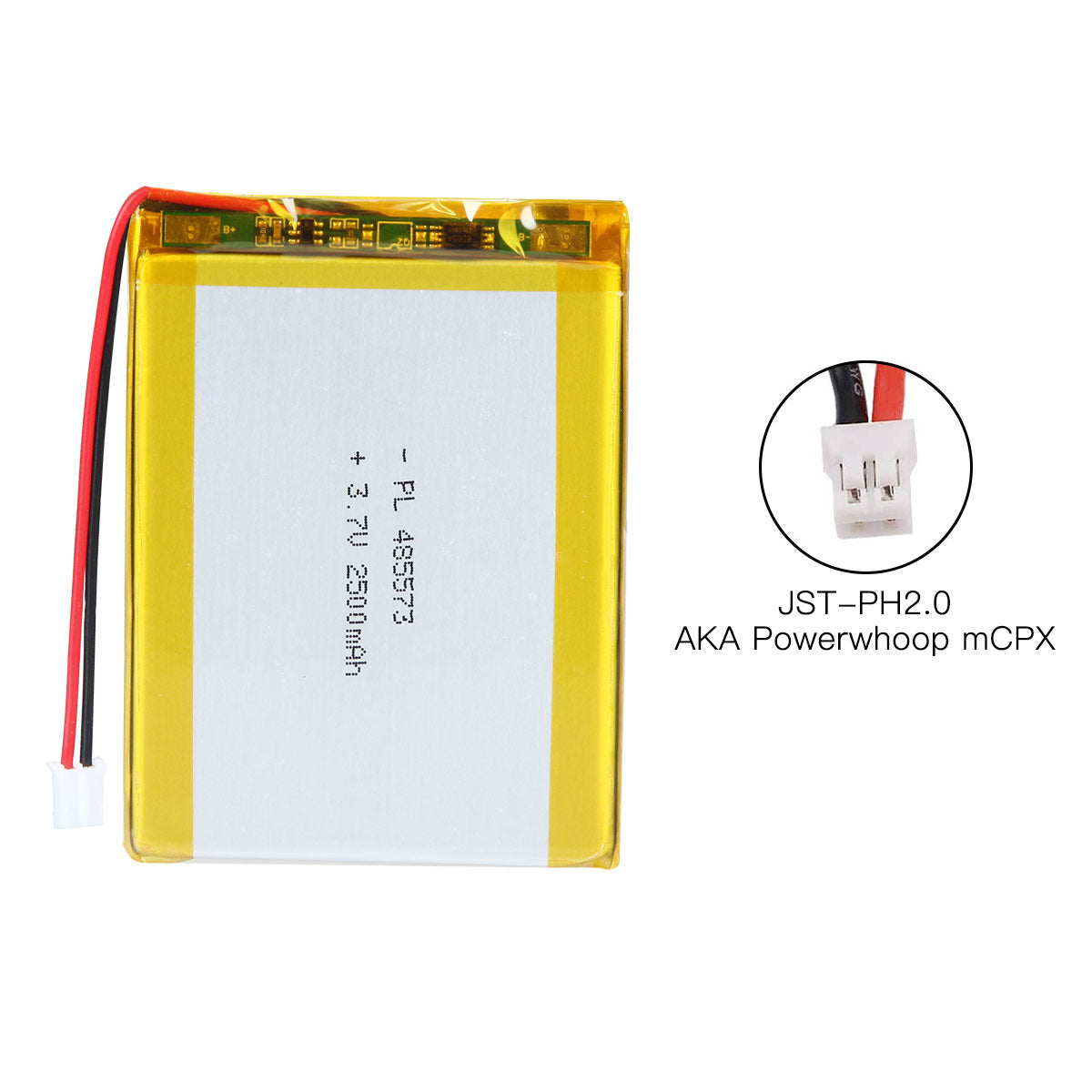 3.7V 2500mAh 485573 재충전용 리튬 중합체 건전지 길이 75mm