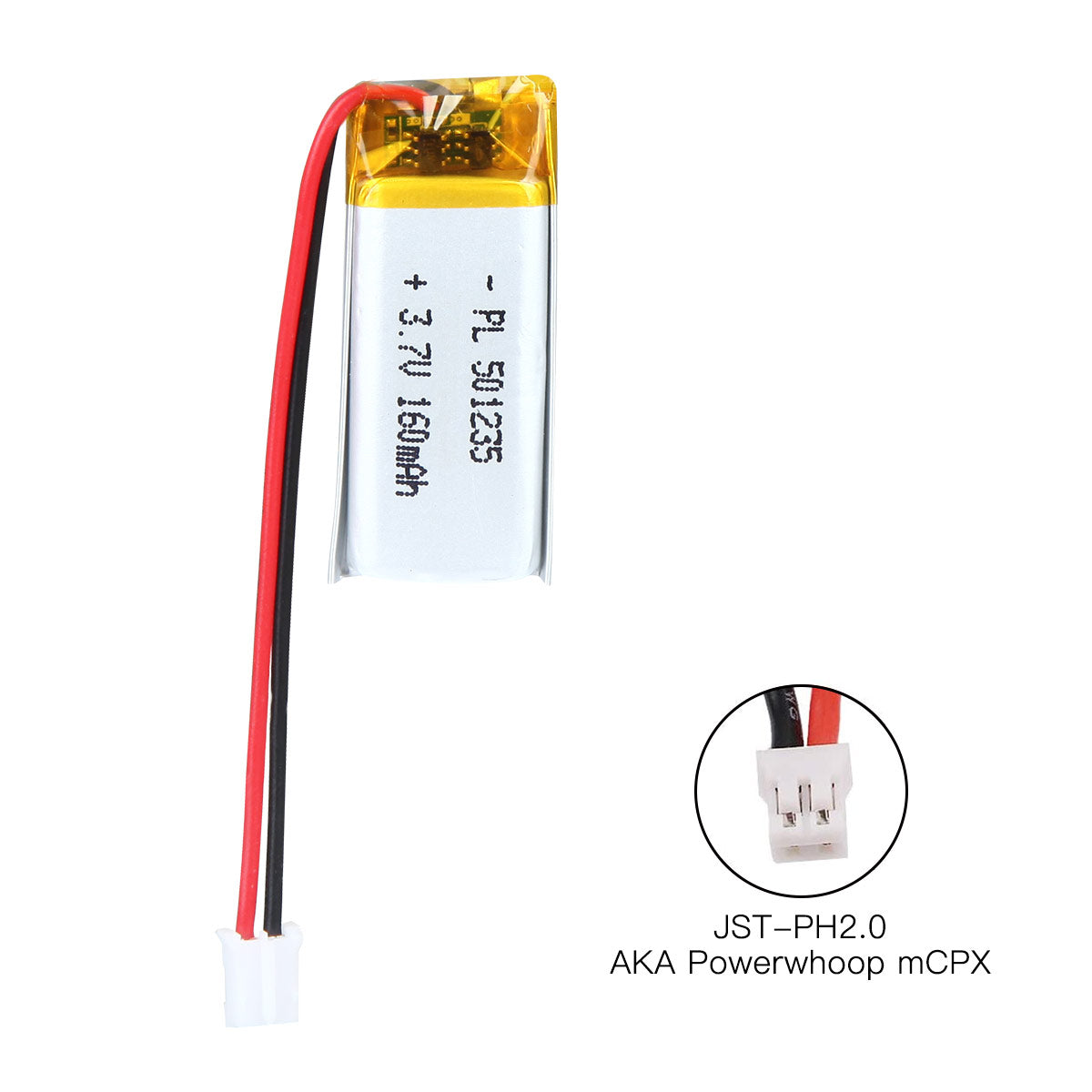 Y3.7V 160mAh 501235 充電式リチウムポリマー電池