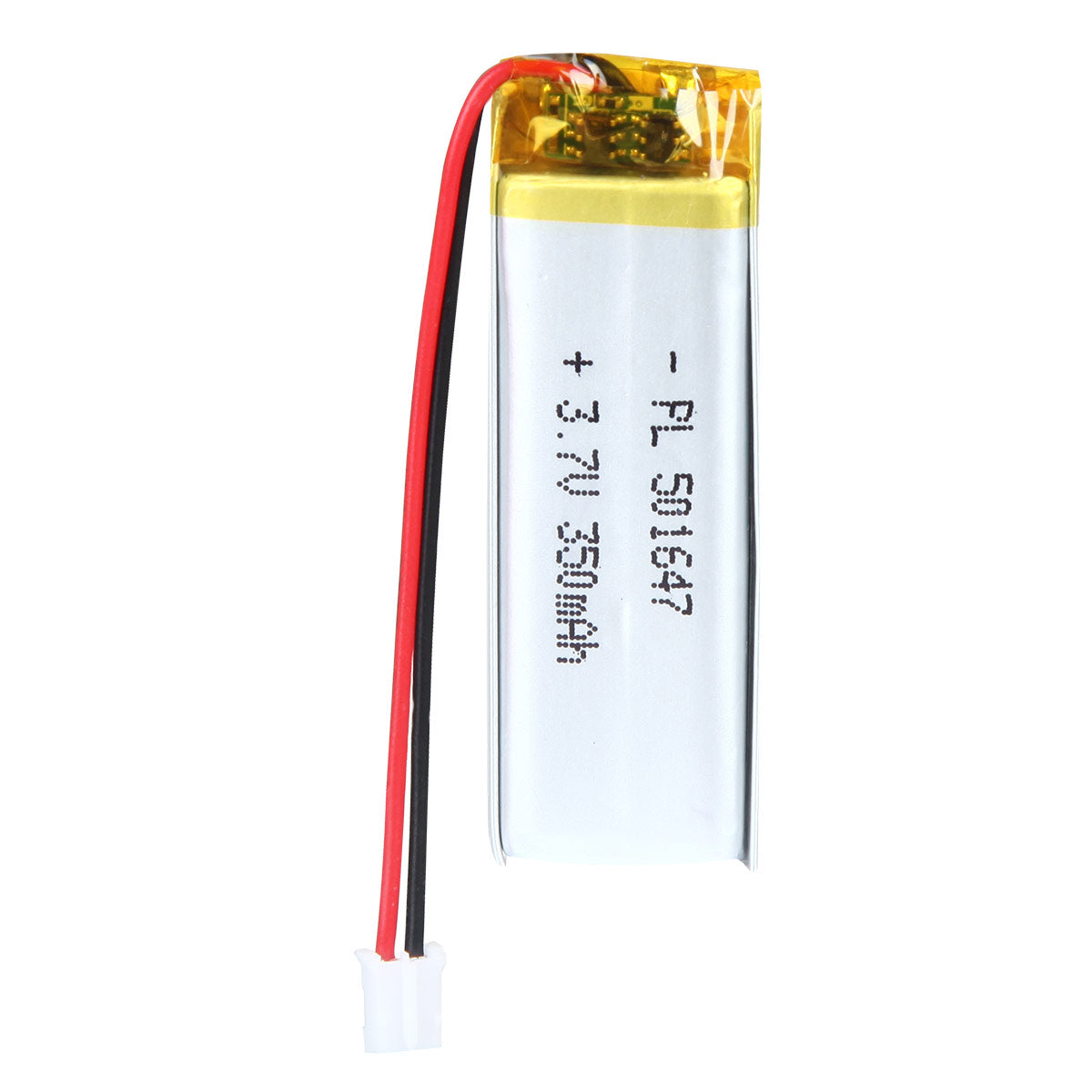 YDL 3.7V 350mAh 501647 충전식 리튬 폴리머 배터리 길이 49mm