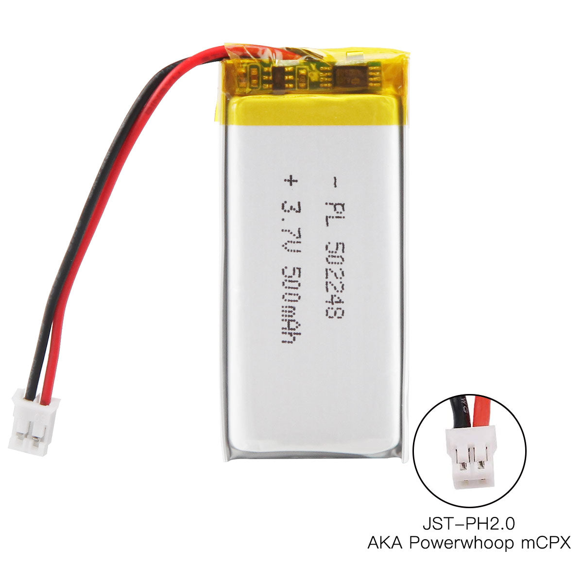 YDL 3.7V 500mAh 502248 충전식 폴리머 리튬 이온 배터리 길이 50mm