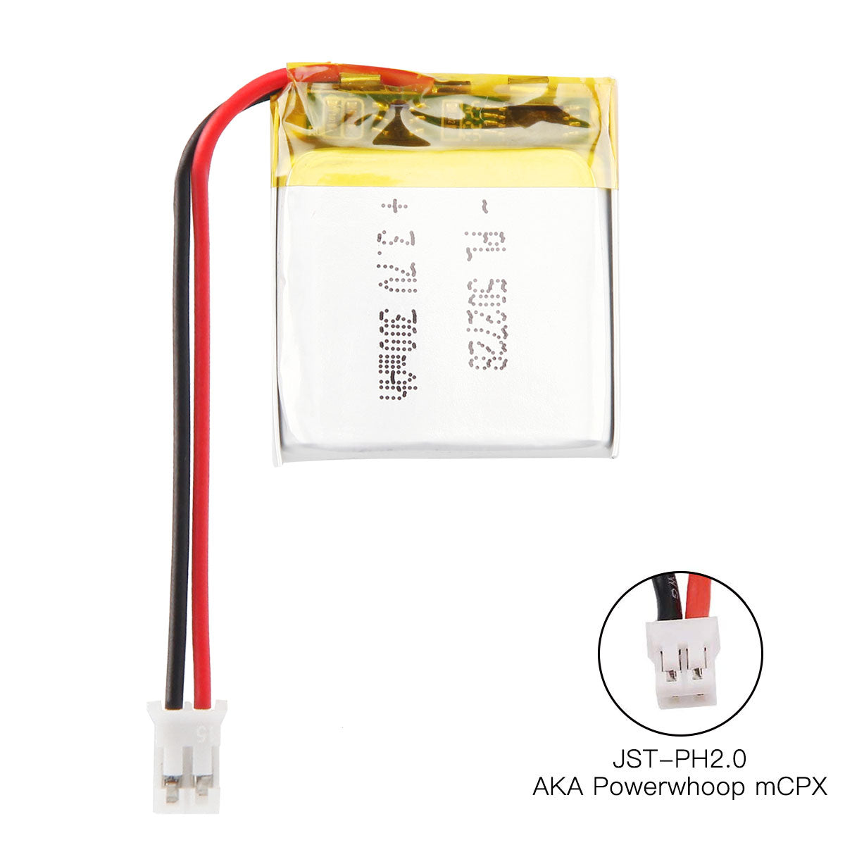 YDL 3.7V 360mAh 502728 充電式リチウムポリマー電池 長さ 30mm