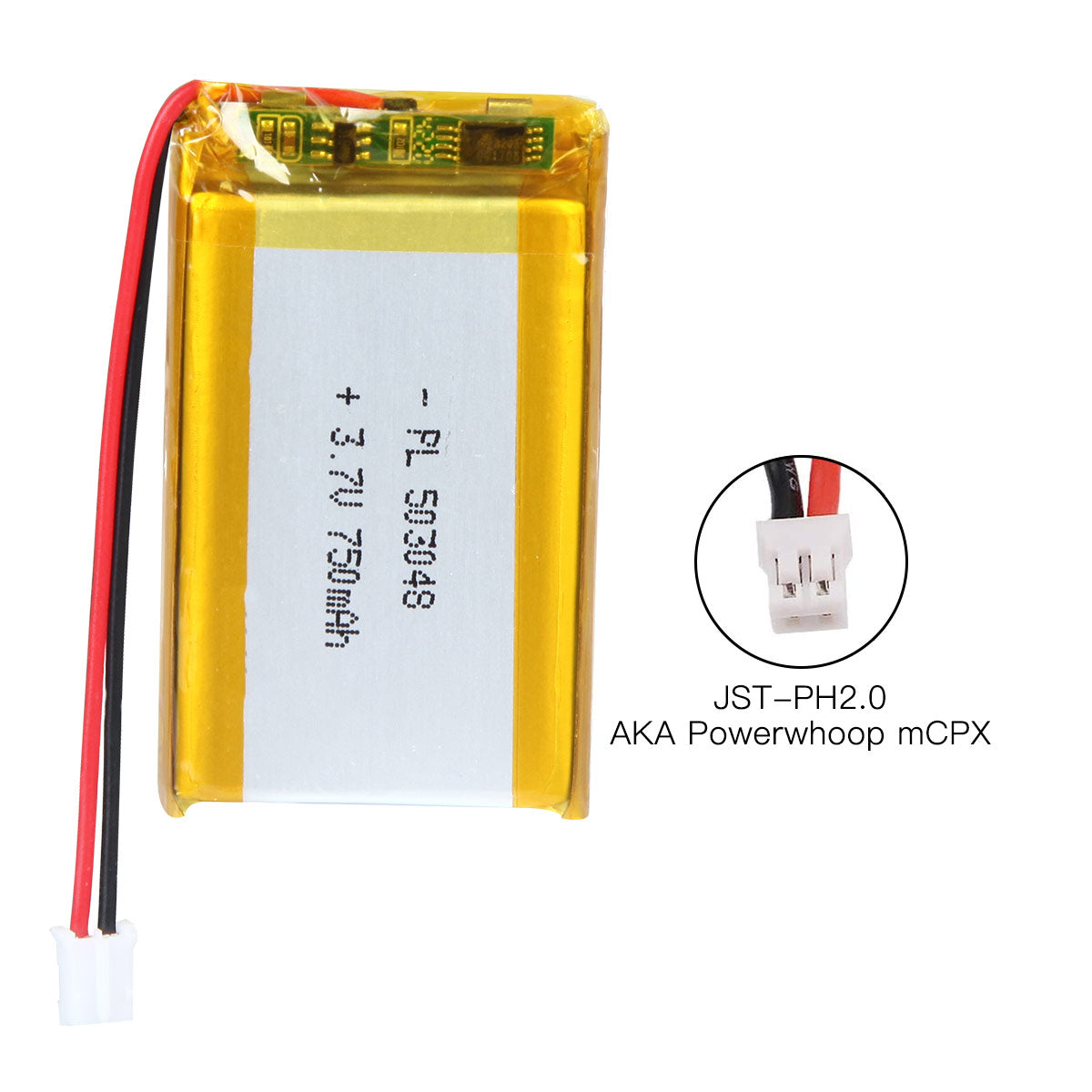 3.7V 750mAh 503048 充電式リチウムポリマー電池