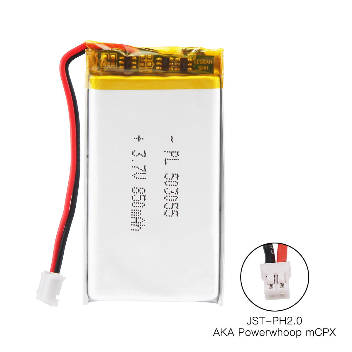 YDL 3.7V 850mAh 503055 충전식 리튬 폴리머 배터리 길이 57mm
