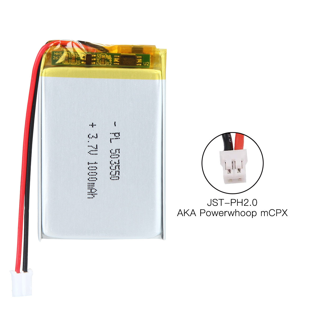 YDL 3.7V 1000mAh 503550 충전식 리튬 폴리머 배터리 길이 52mm