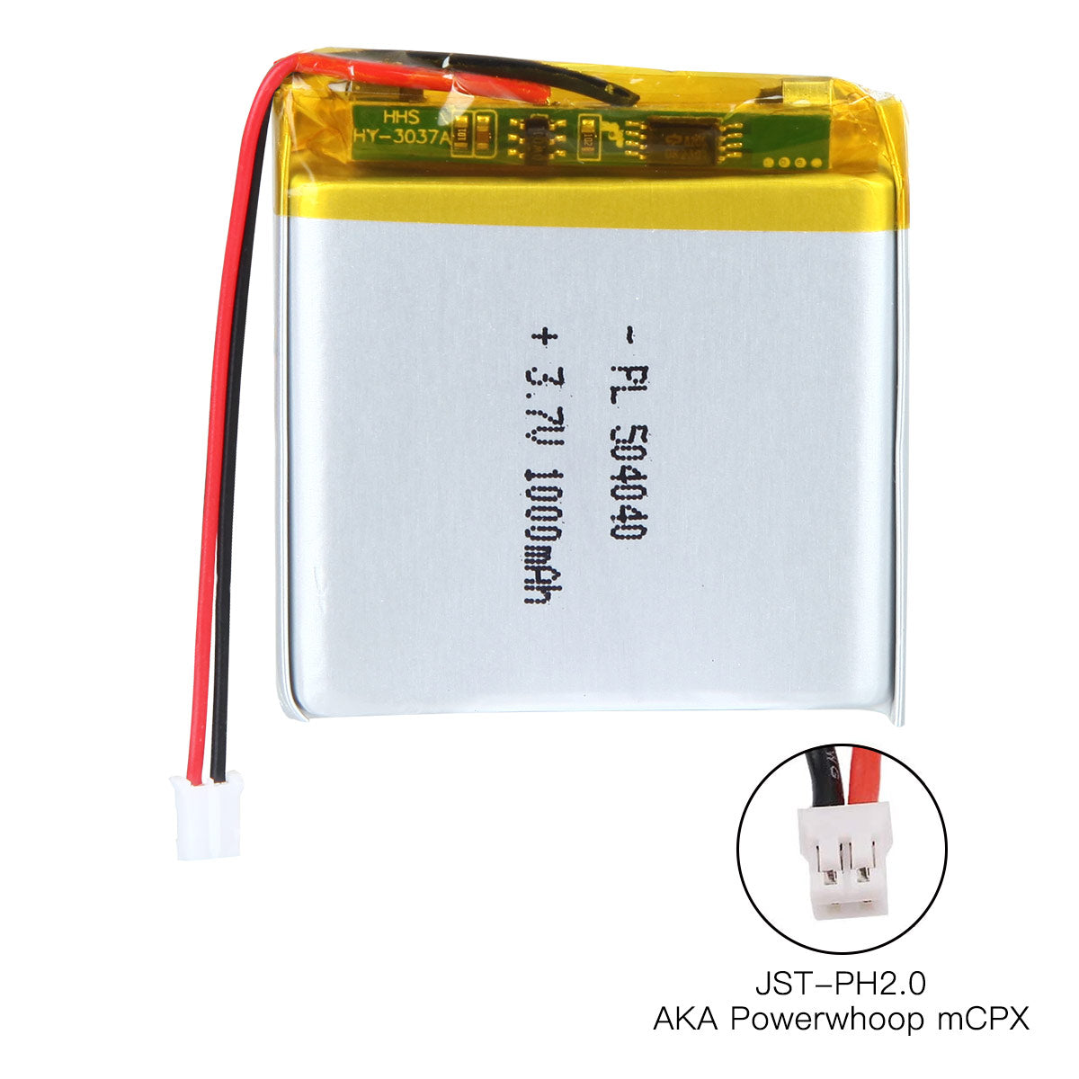 YDL 3.7V 1000mAh 504040 충전식 리튬 폴리머 배터리 길이 42mm
