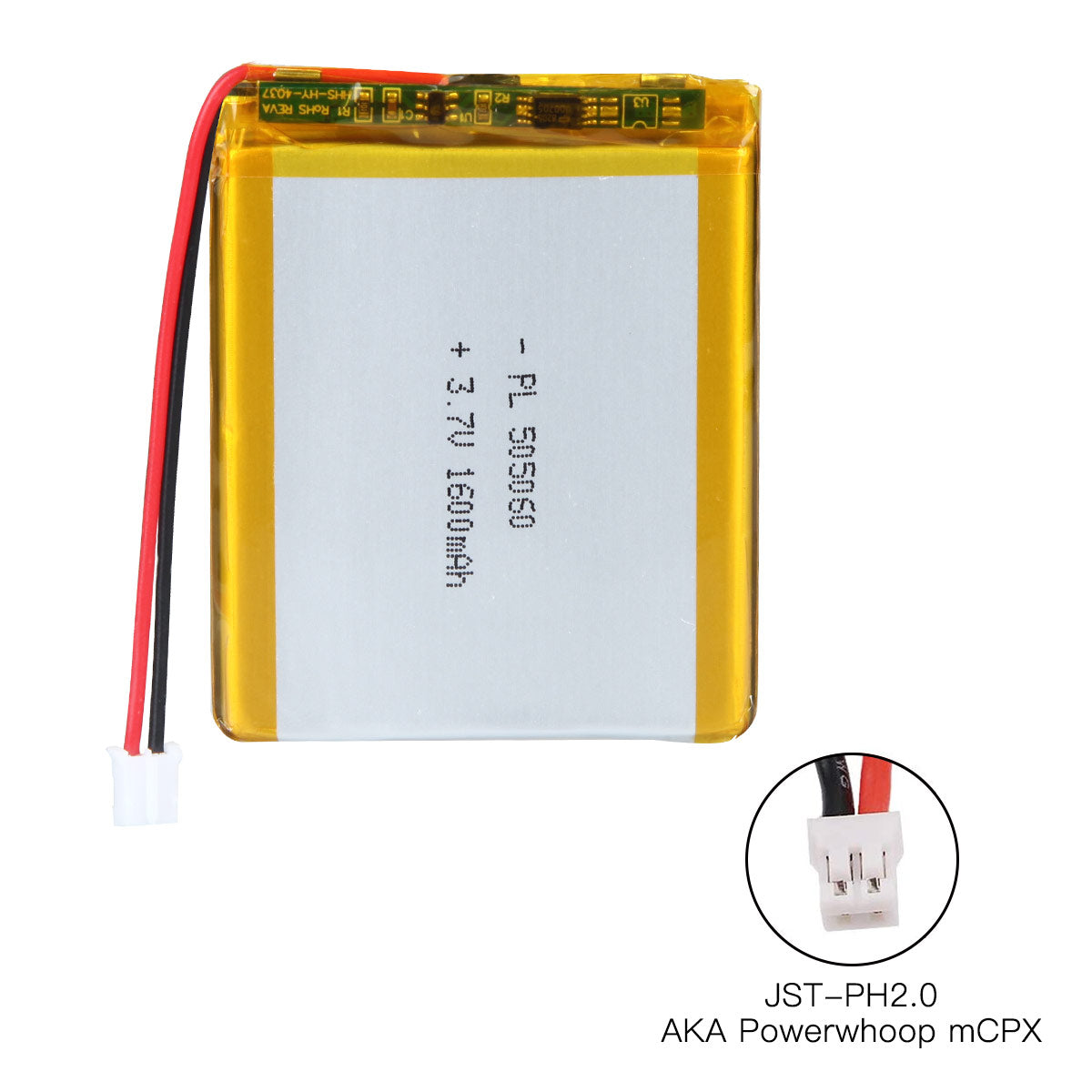 YDL 3.7V 1600mAh 505060 충전식 리튬 폴리머 배터리 길이 60mm