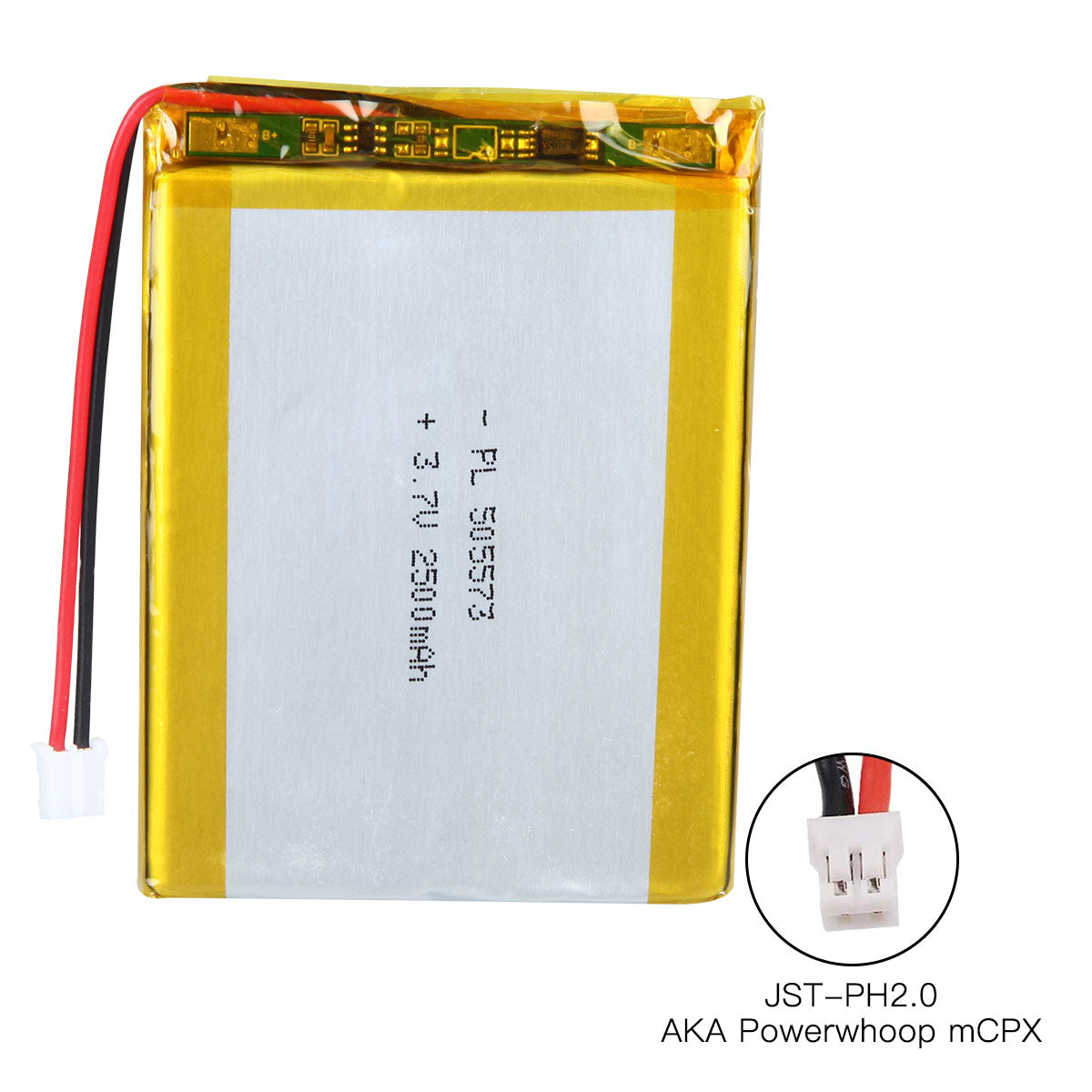 YDL 3.7V 2500mAh 505573 충전식 리튬 폴리머 배터리 길이 75mm