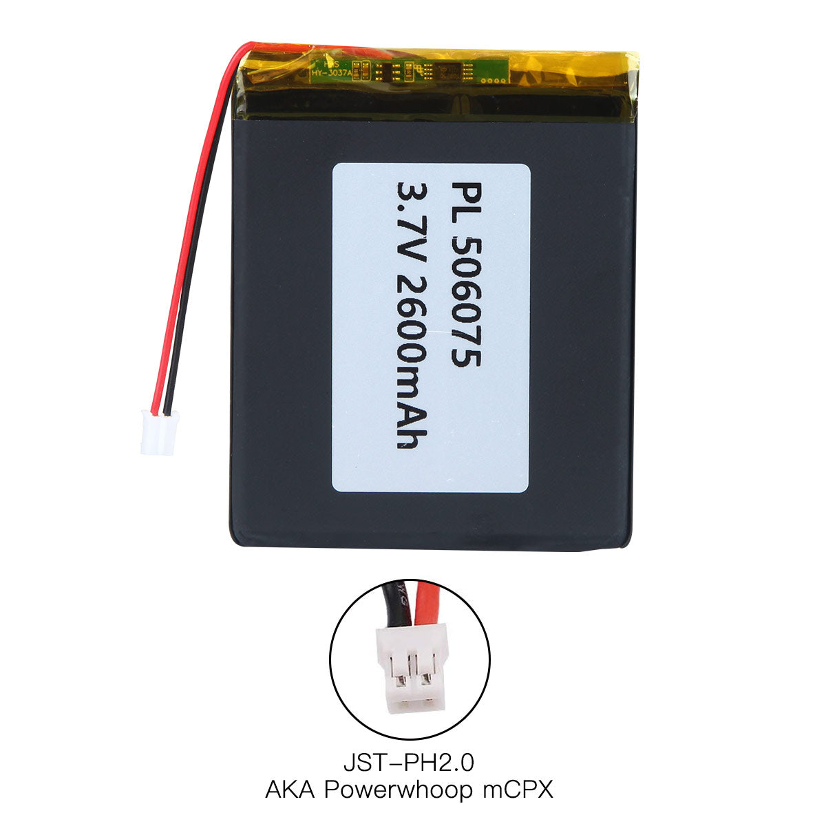 YDL 3.7V 2600mAh 506075 충전식 리튬 폴리머 배터리 길이 77mm