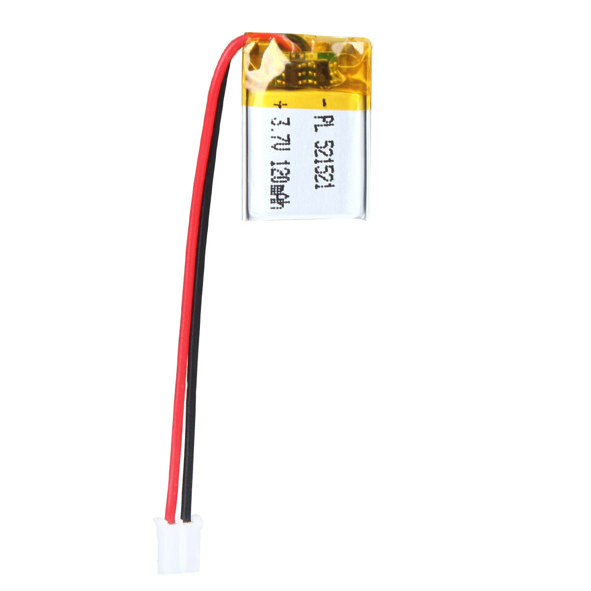 Batteria ricaricabile ai polimeri di litio YDL 3,7 V 120 mAh 521521 Lunghezza 23 mm