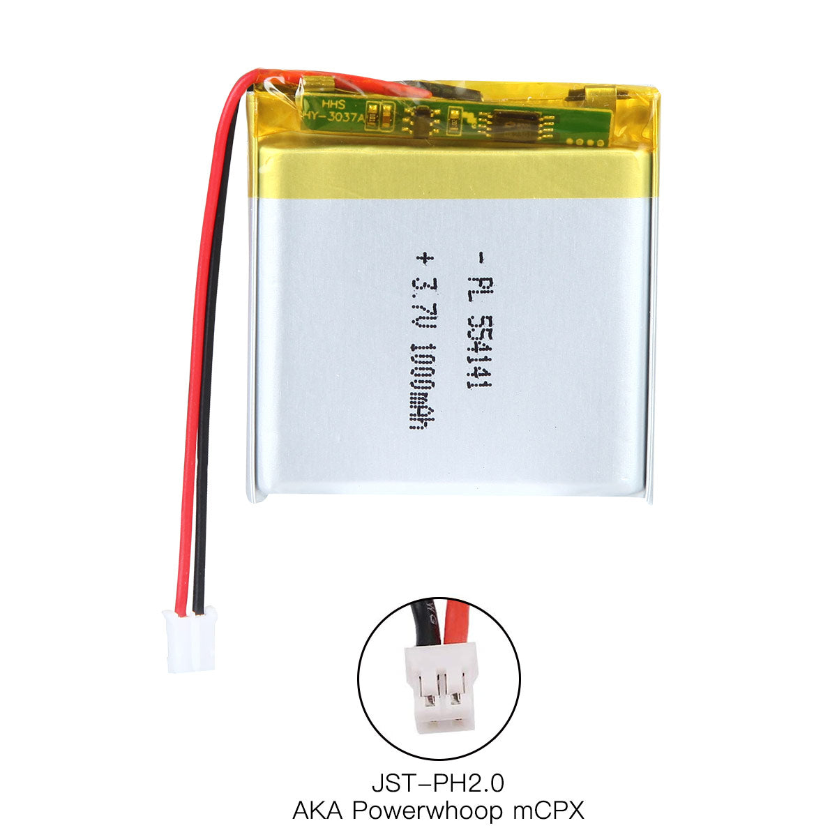 YDL 3.7V 1000mAh 554141 충전식 리튬 폴리머 배터리 길이 43mm