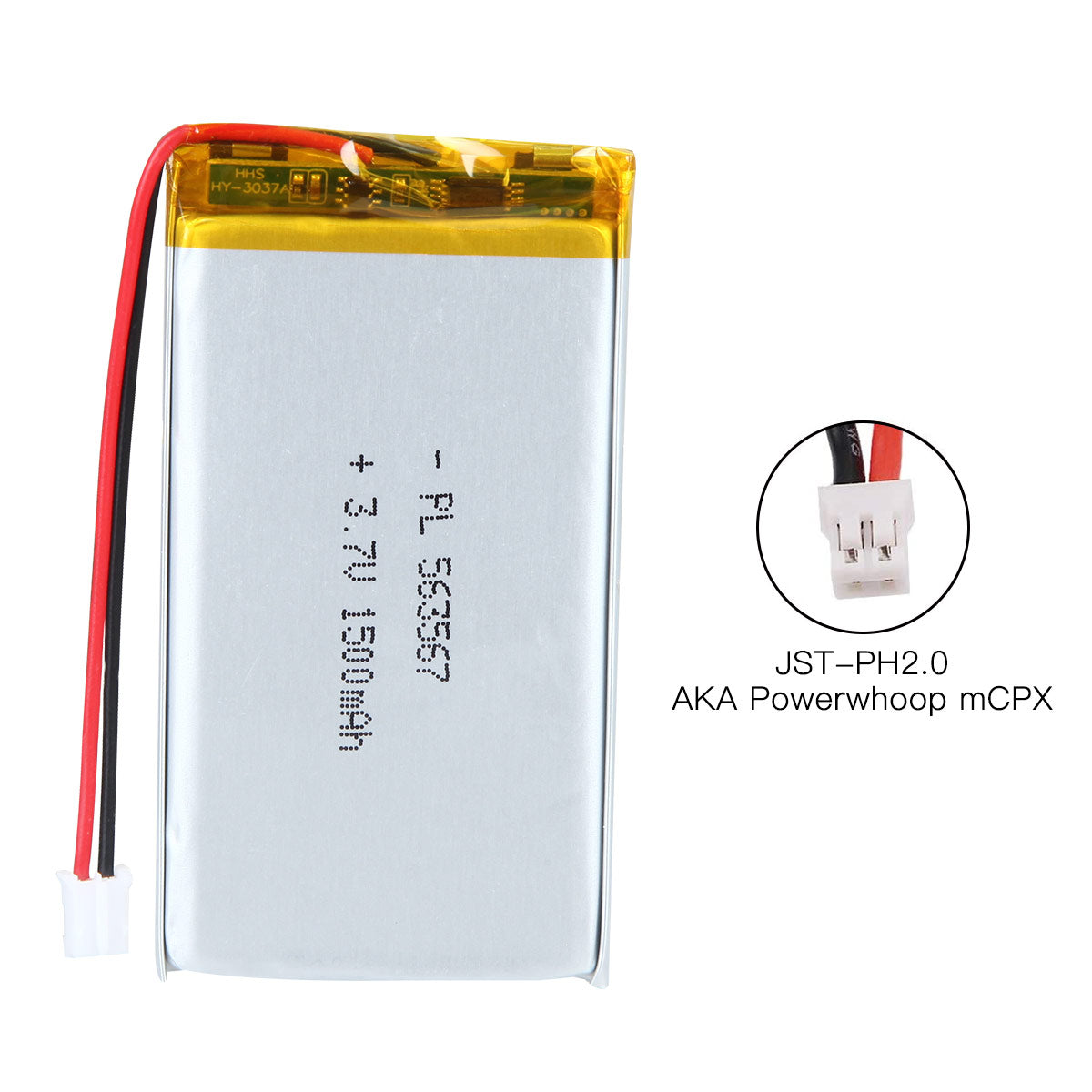 YDL 3.7V 1500mAh 563567 充電式リチウムポリマー電池 長さ 69mm
