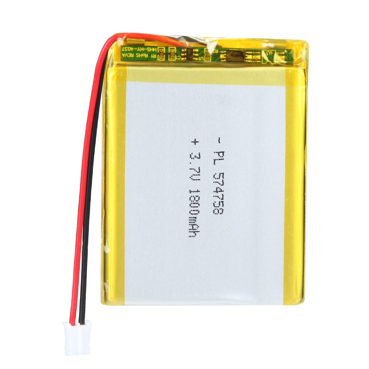 Longitud recargable 60m m de la batería del polímero de litio de YDL 3.7V 1800mAh 574758