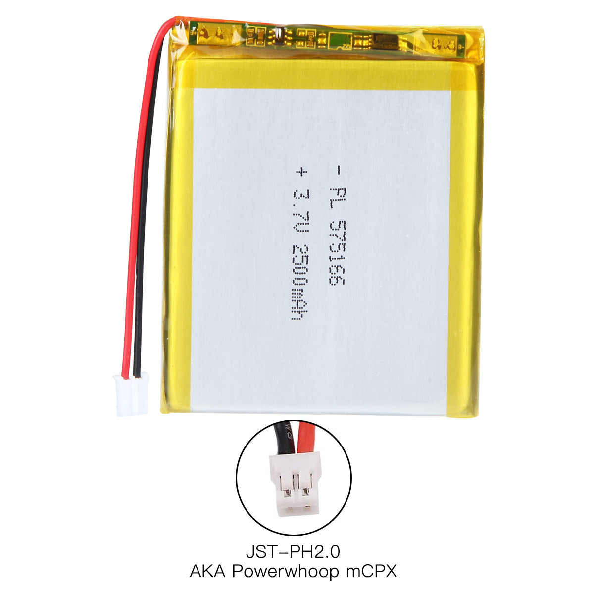 YDL 3.7V 2500mAh 575166 충전식 리튬 폴리머 배터리 길이 68mm