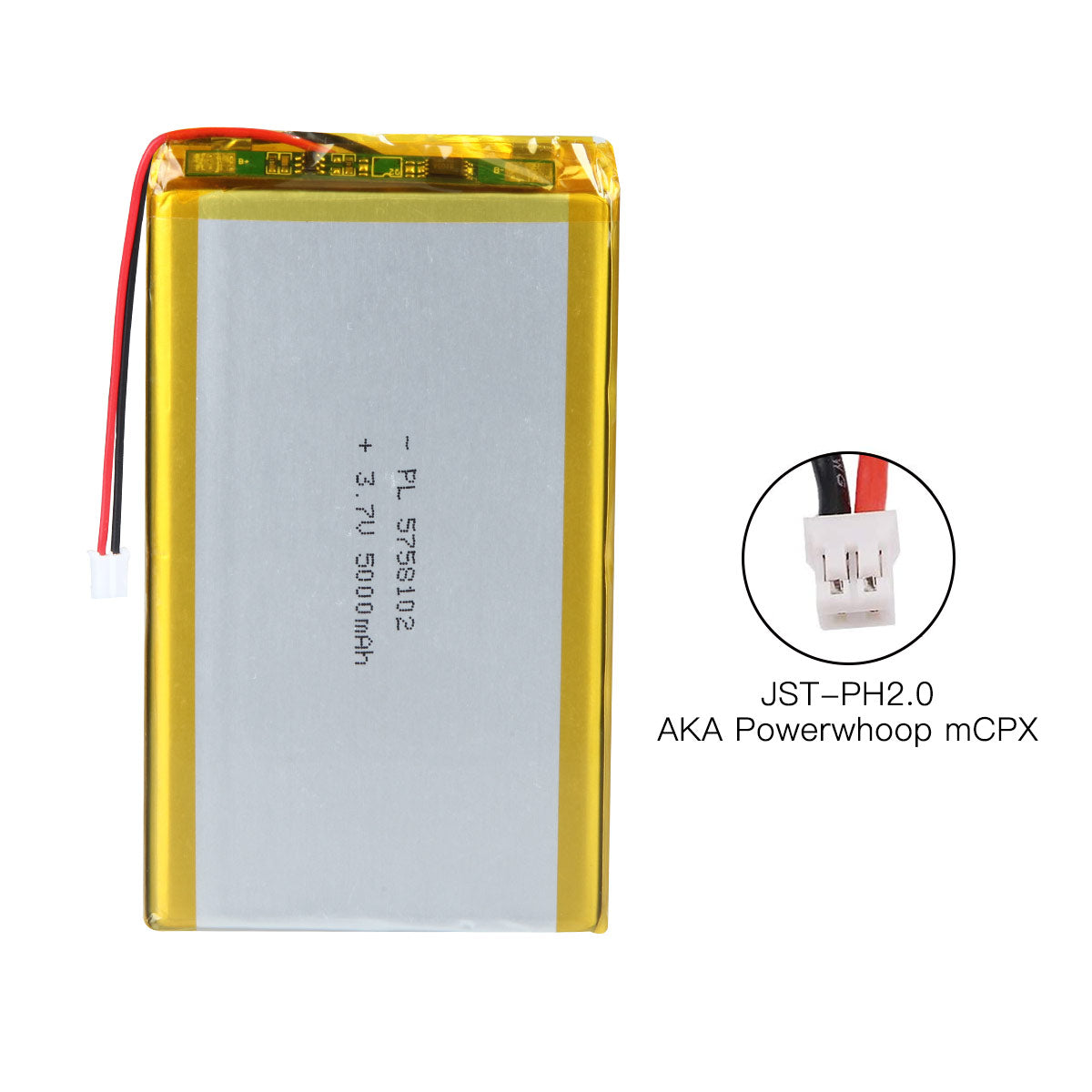 YDL 3.7V 5000mAh 5758102 充電式リチウムポリマー電池