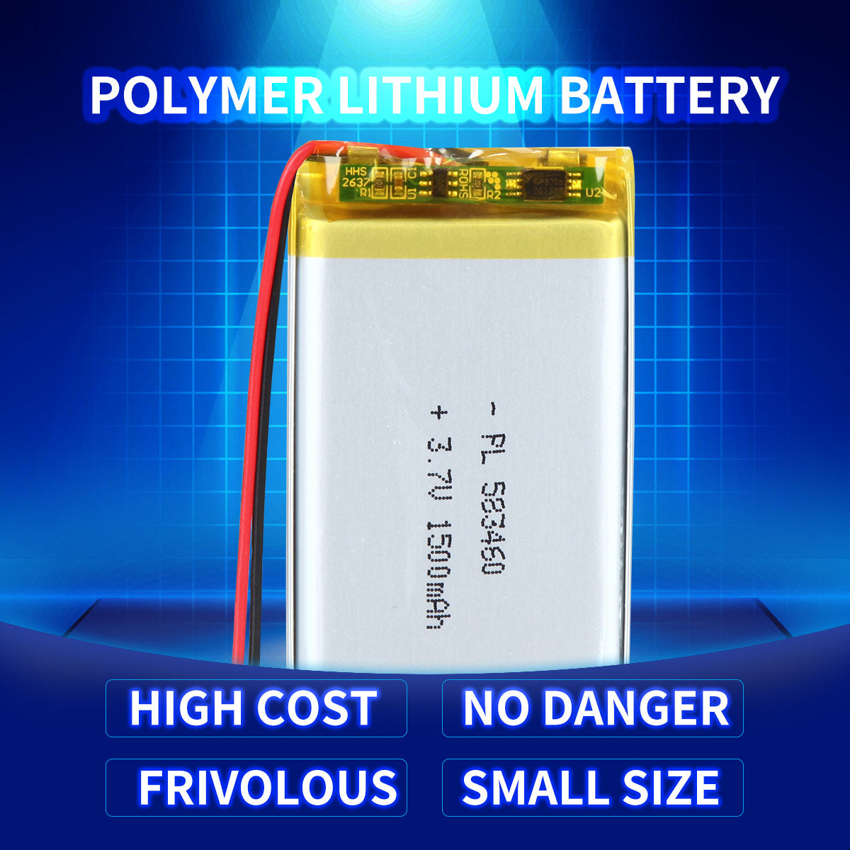 YDL 3.7V 1500mAh 583460 Rechargeable Lithium Polymer Battery