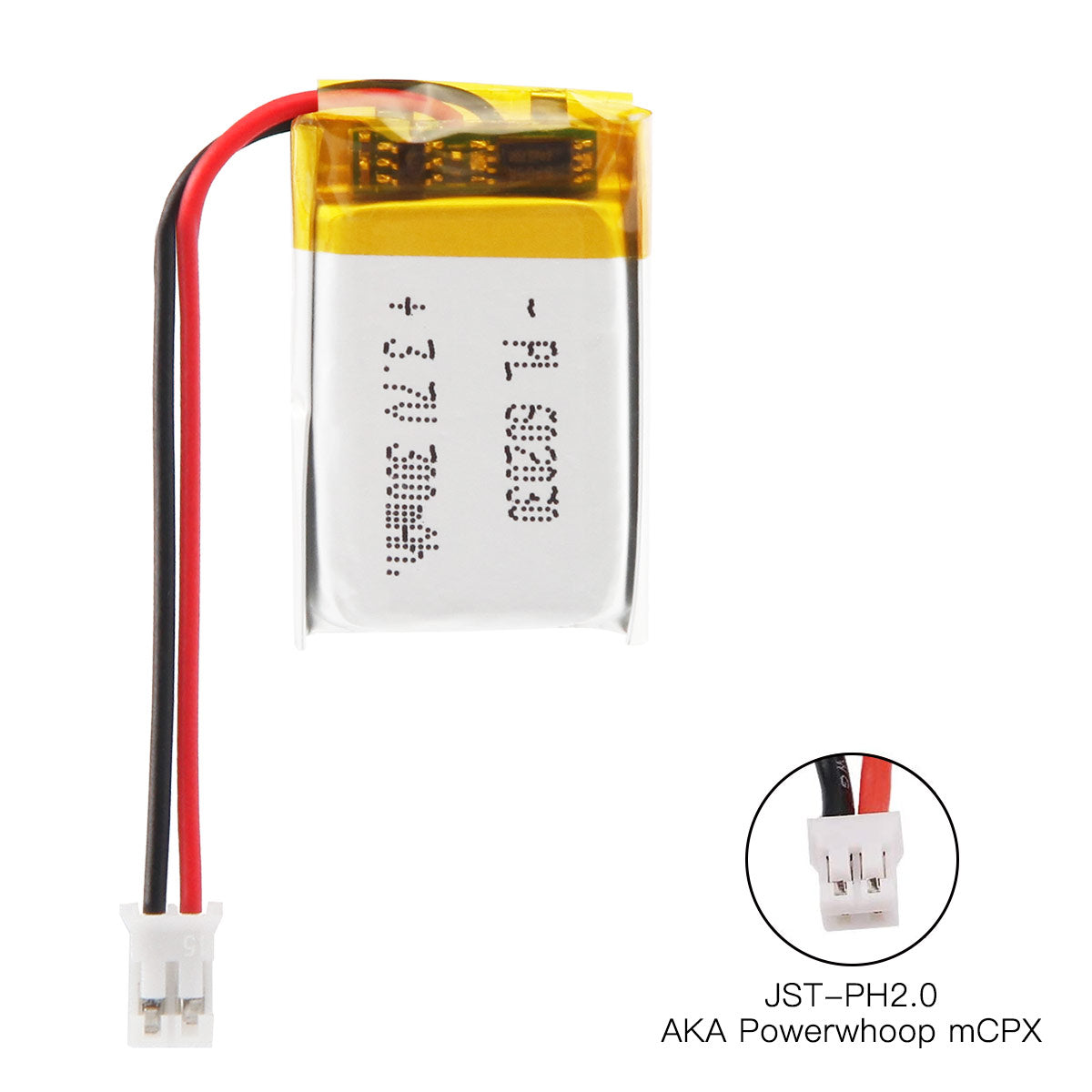 YDL 3.7V 300mAh 602030 Rechargeable Lipo battery with JST Connector - YDL Battery