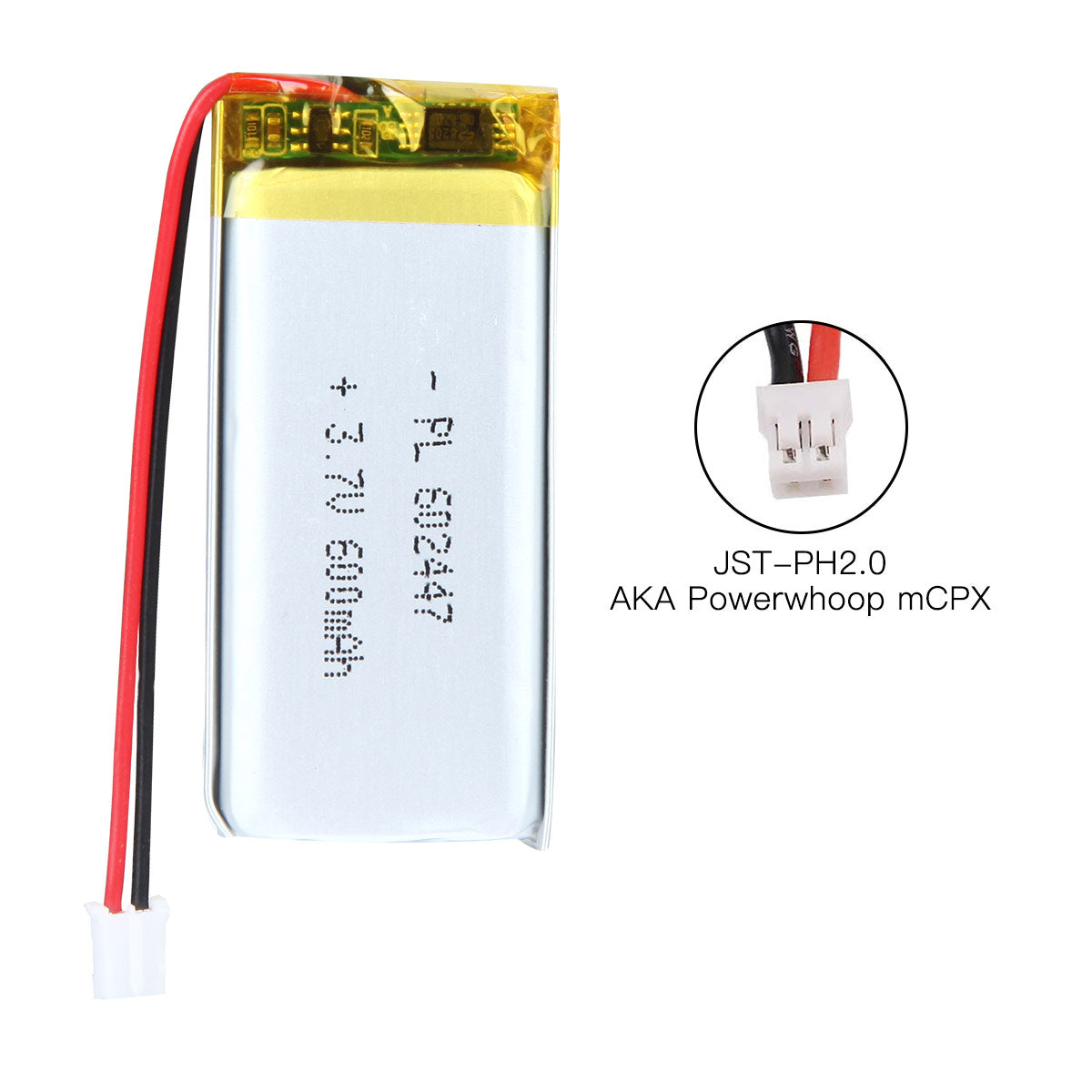 YDL 3.7V 600mAh 602447 充電式リチウムポリマー電池
