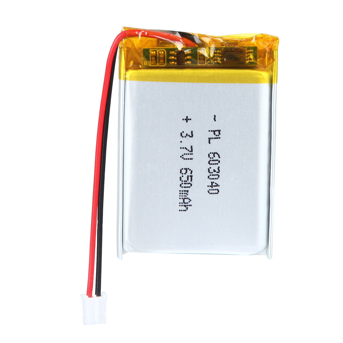 3.7V 650mAh 603040 충전식 폴리머 리튬 이온 배터리 길이 42mm