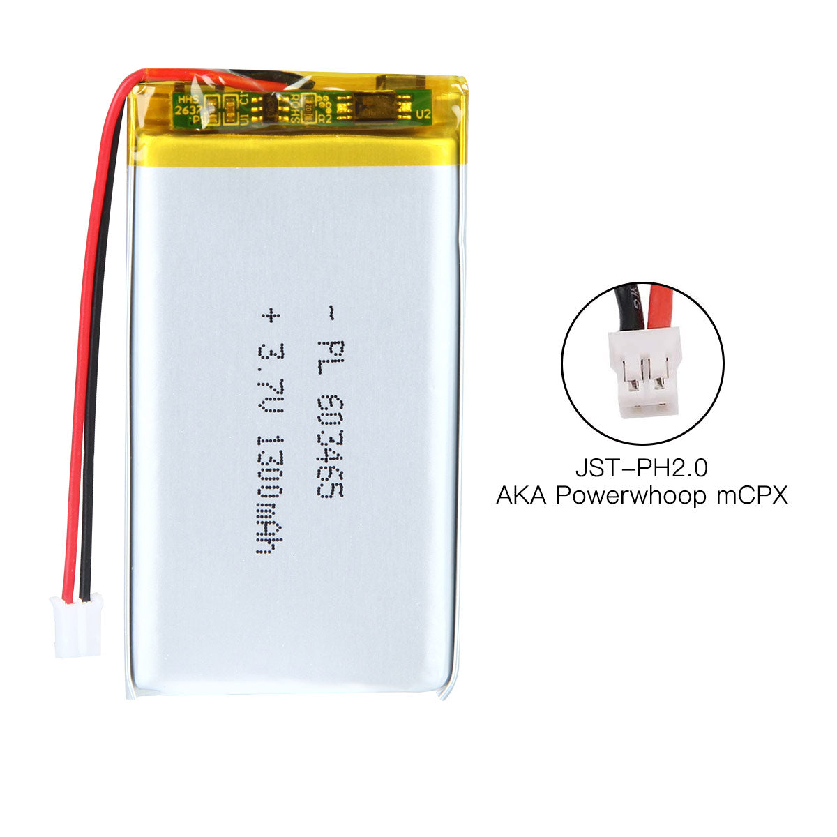 YDL 3.7V 1300mAh 603465 充電式リチウムポリマー電池