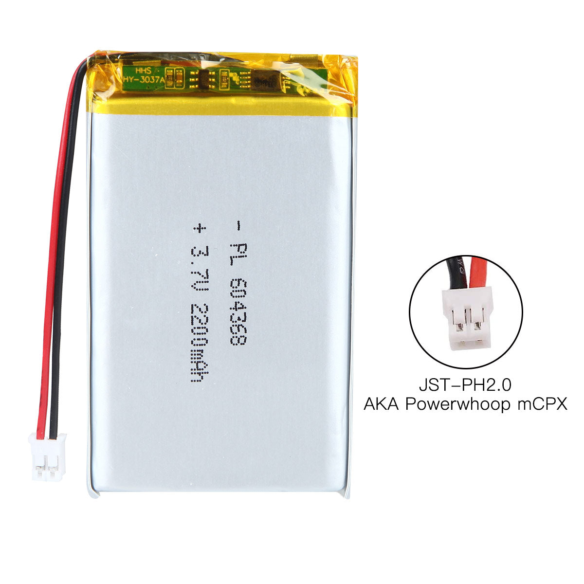 YDL 3.7V 2200mAh 604368 充電式リチウムポリマー電池