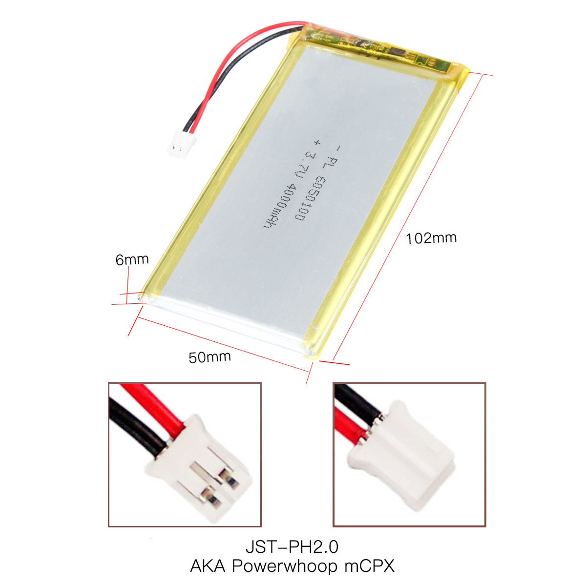 YDL 3.7V 4000mAh 6050100 充電式リチウムポリマー電池