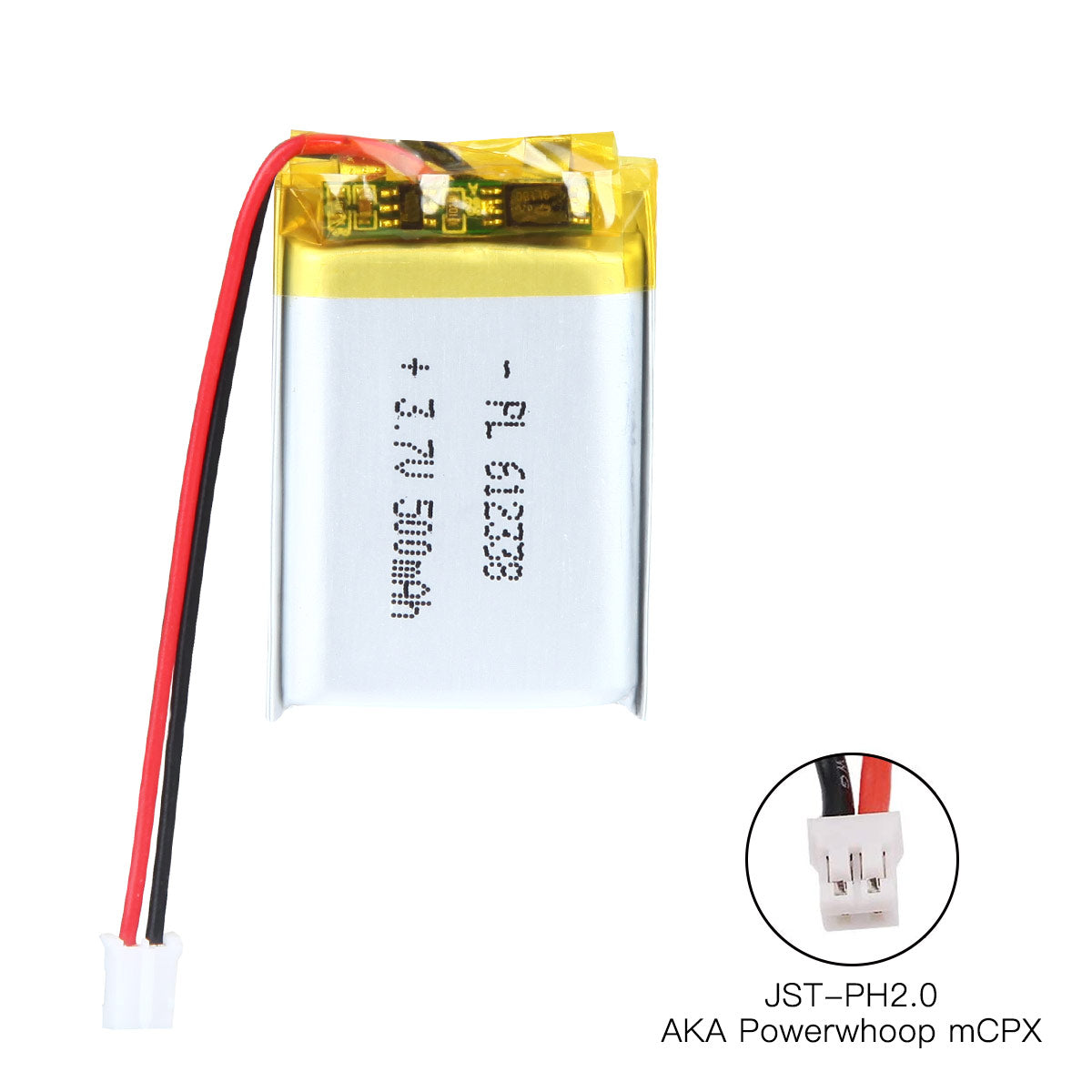 YDL 3.7V 500mAh 612338 충전식 폴리머 리튬 이온 배터리 길이 40mm