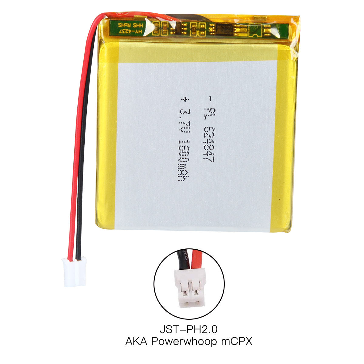 YDL 3.7V 1600mAh 624847 充電式リチウムポリマー電池