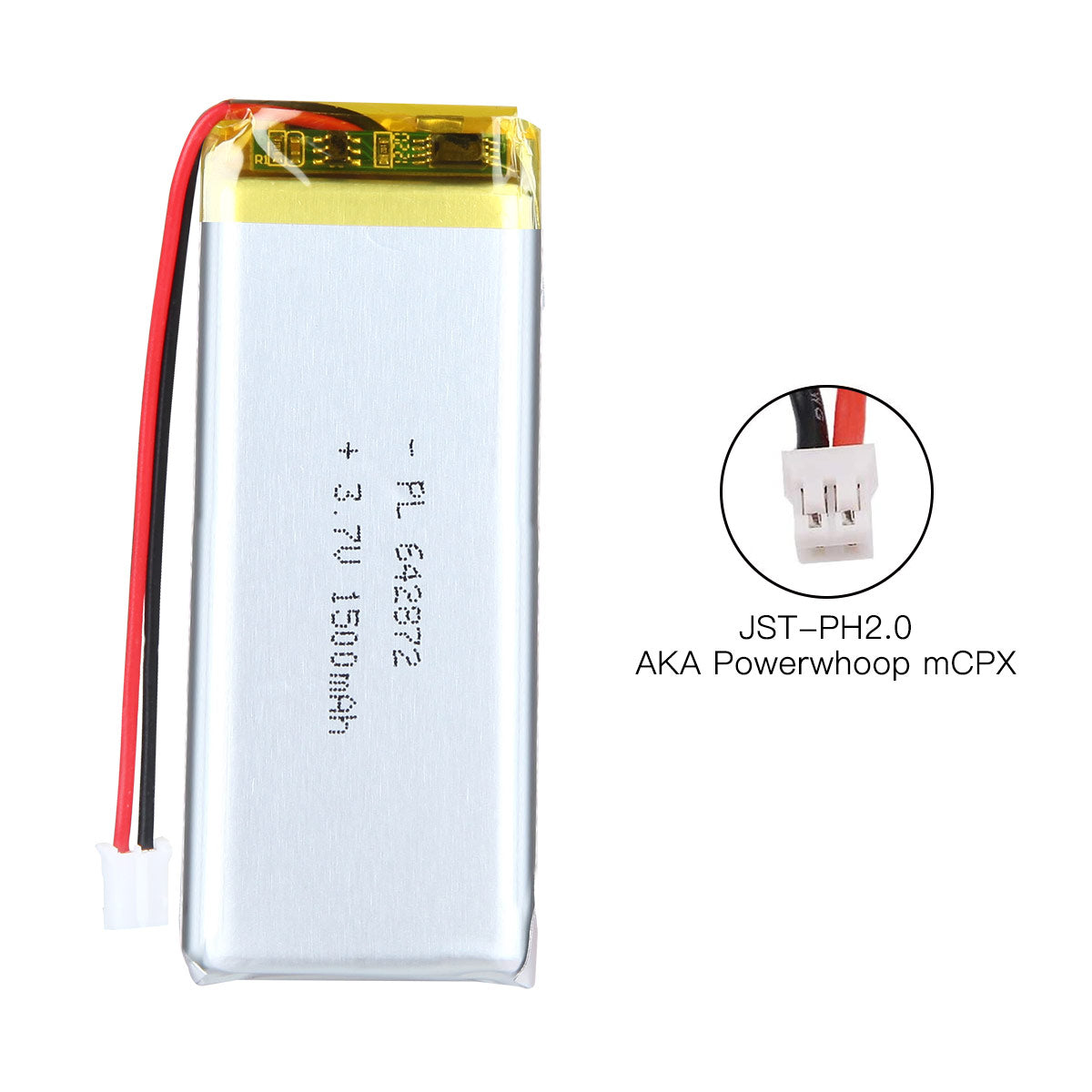 YDL 3.7V 1500mAh 642872 充電式リチウムポリマー電池 長さ 74mm