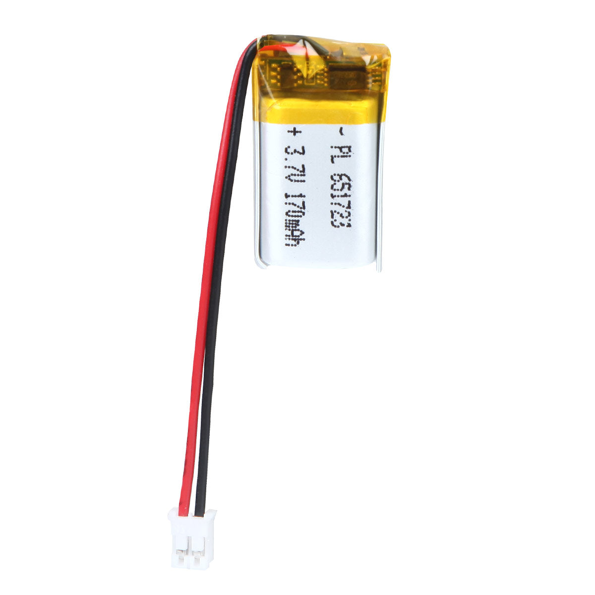 YDL 3.7V 170mAh 651723 충전식 리튬 폴리머 배터리 길이 25mm